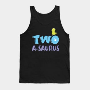 Family Dinosaur Matching 2nd Birthday Tee Two-A-Saurus Gift For Boys Kids toddlers Tank Top